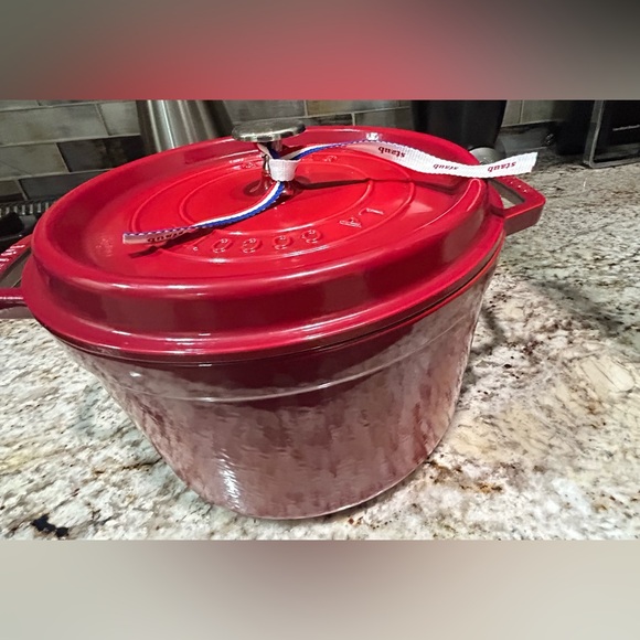 Staub Red Cast Iron Cocotte - Picture 3 of 7